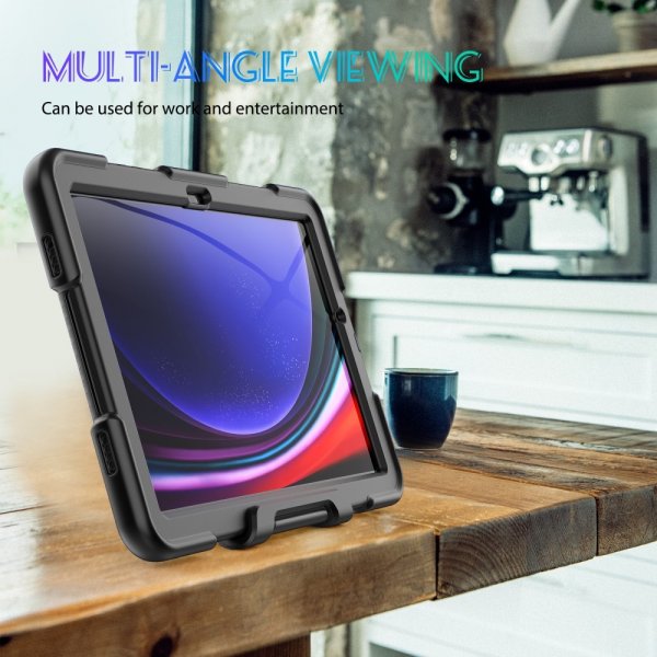 Samsung Galaxy Tab A9 Plus/Tab A11 Plus Kuori Heavy Duty Armor Musta