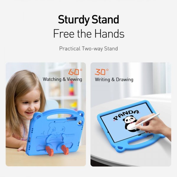 Dux Ducis Samsung Galaxy Tab A9 Plus -suojakuori, panda, sininen