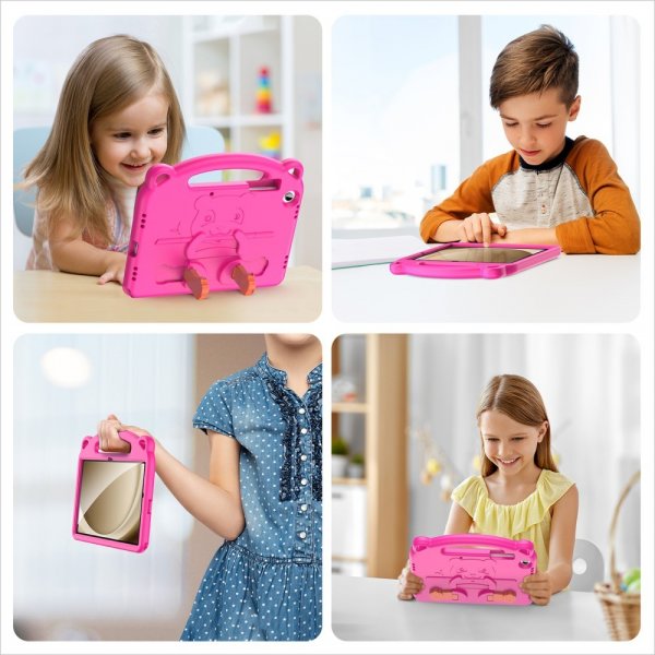 Dux Ducis Samsung Galaxy Tab A9 Plus -suojakotelo Panda Magenta