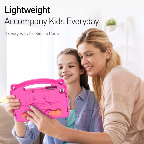 Dux Ducis Samsung Galaxy Tab A9 Plus -suojakotelo Panda Magenta