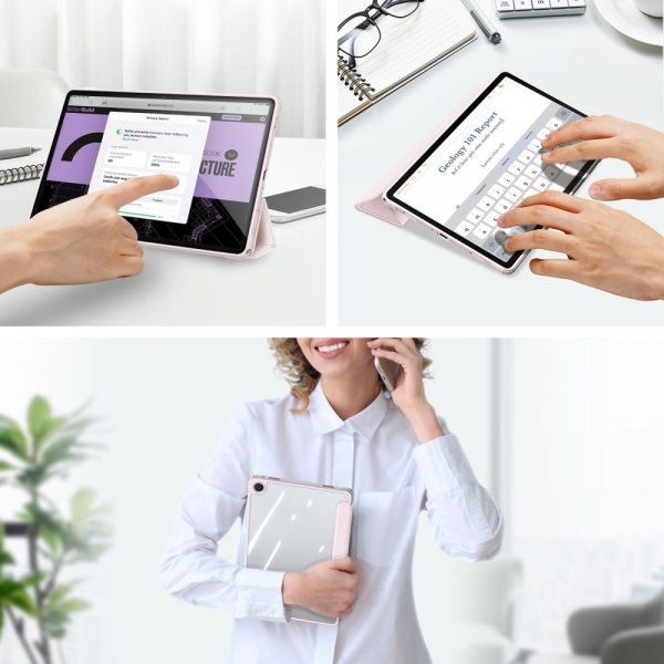 Dux Ducis Samsung Galaxy Tab A9 Plus -kotelo TOBY Series Pink