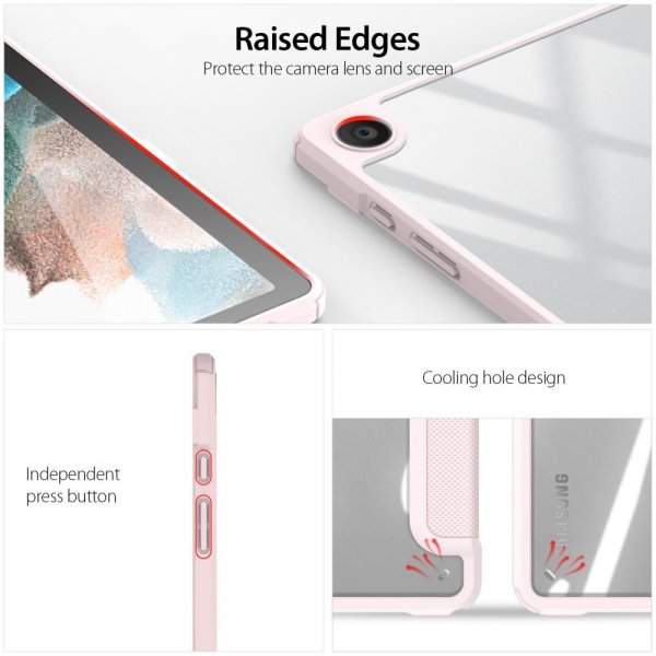Dux Ducis Samsung Galaxy Tab A9 Plus -kotelo TOBY Series Pink