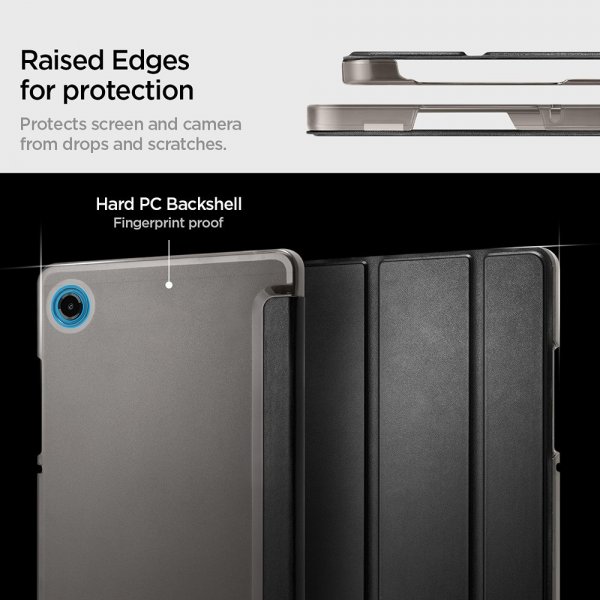 Spigen Samsung Galaxy Tab A9/Tab A11 -kotelo Smart Fold, musta