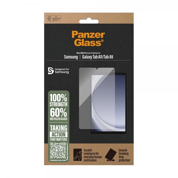 PanzerGlass Samsung Galaxy Tab A9/Tab A11 -näytönsuoja, Ultra-Wide Fit