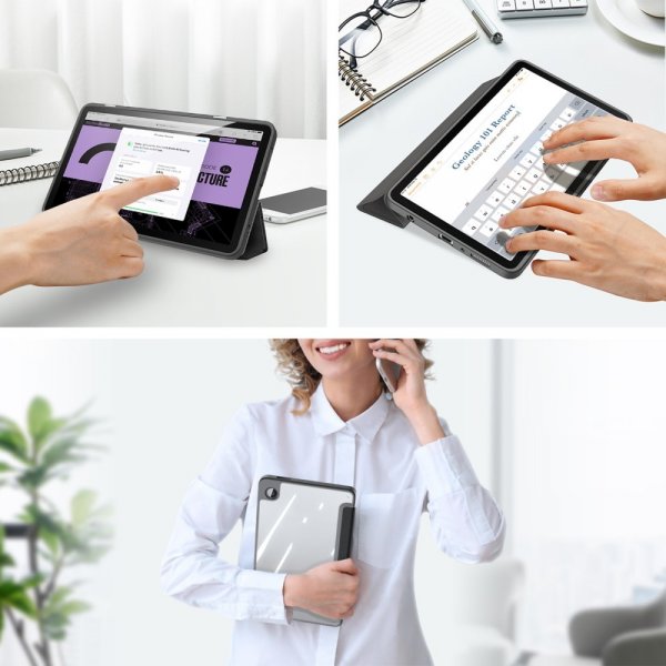 Dux Ducis Samsung Galaxy Tab A9 Kotelo TOBY-sarja Musta