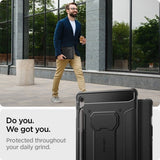 Spigen Samsung Galaxy Tab S10 FE Rugged Armor Pro -suojakuori, mattamusta