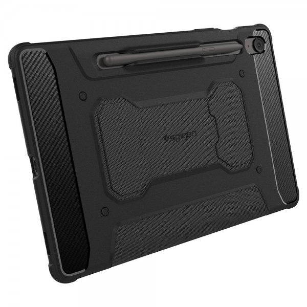 Spigen Samsung Galaxy Tab S10 FE Rugged Armor Pro -suojakuori, mattamusta