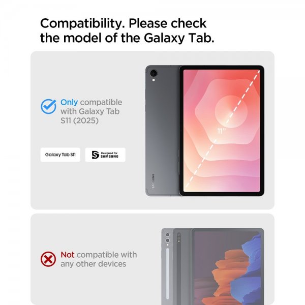 Spigen Samsung Galaxy Tab S11 Ultra Hybrid Pro -suojakuori, harmaa
