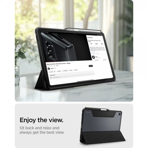 Spigen Samsung Galaxy Tab S11 Ultra Hybrid Pro -kotelo, musta