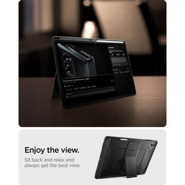 Spigen Samsung Galaxy Tab S11 Ultra Kuori Tough Armor Pro Musta