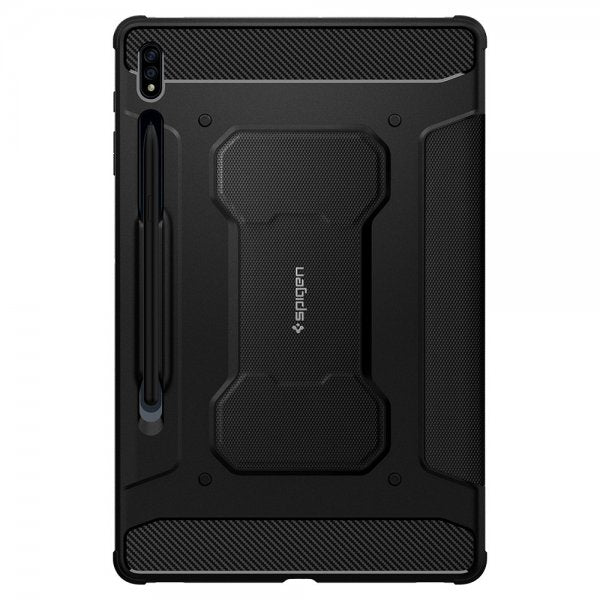 Spigen Samsung Galaxy Tab S7 Plus/Galaxy Tab S8 Plus -kotelo, Rugged Armor Pro, musta