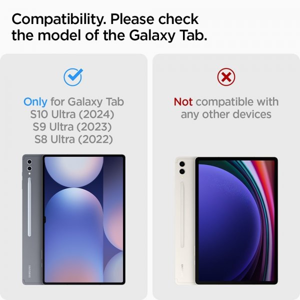Spigen Samsung Galaxy Tab S8 Ultra/S9 Ultra/S10 Ultra Ultra Hybrid Pro -suojakuori, harmaa