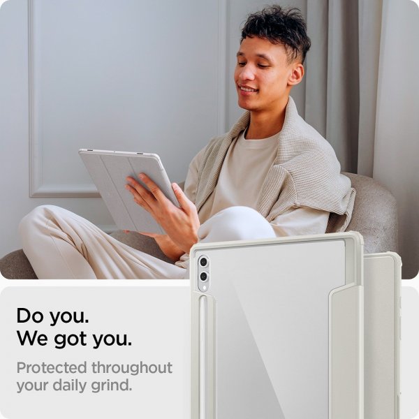 Spigen Samsung Galaxy Tab S8 Ultra/S9 Ultra/S10 Ultra Ultra Hybrid Pro -suojakuori, harmaa
