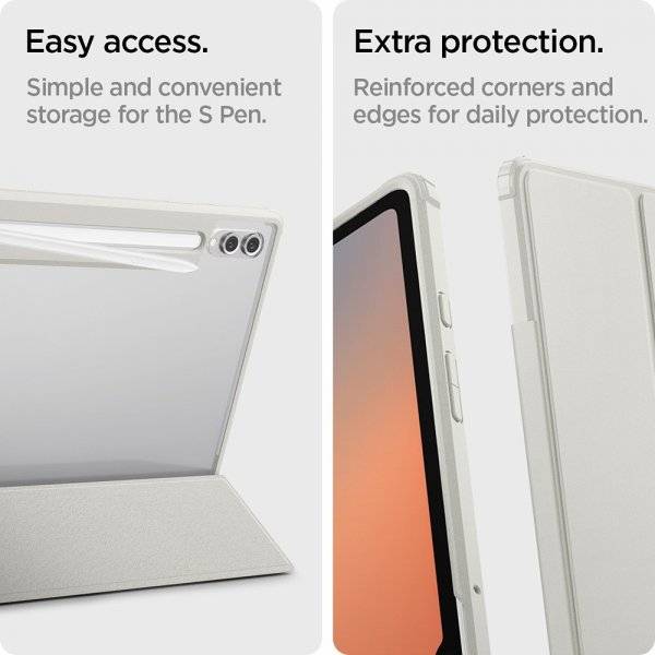 Spigen Samsung Galaxy Tab S8 Ultra/S9 Ultra/S10 Ultra Ultra Hybrid Pro -suojakuori, harmaa