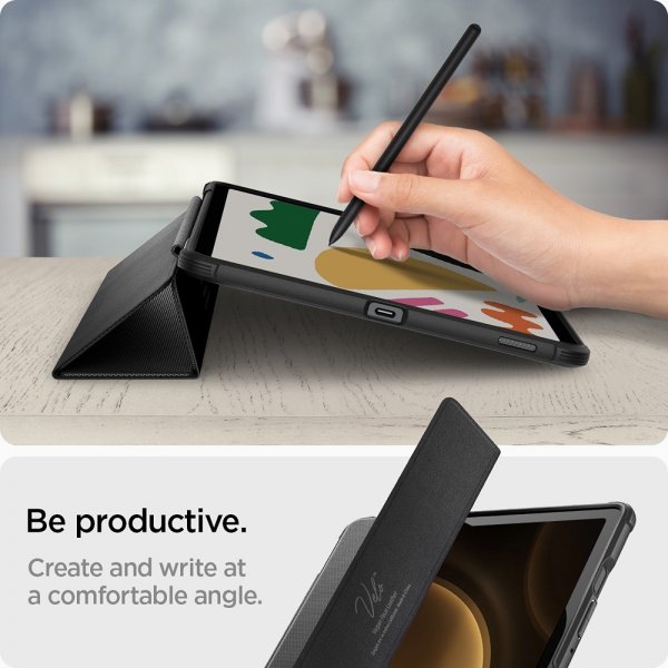 Spigen Samsung Galaxy Tab S9 FE Kotelo Rugged Armor Pro, musta