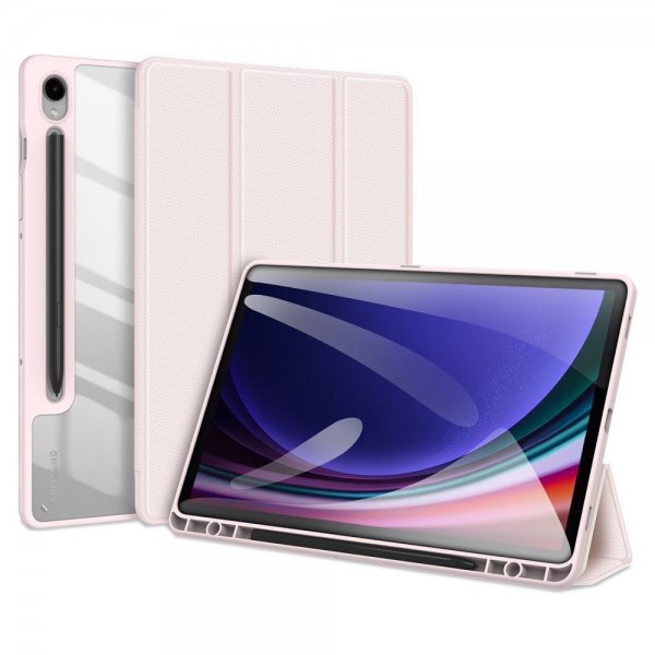 Dux Ducis Samsung Galaxy Tab S9 FE -kotelo, TOBY-sarja, vaaleanpunainen