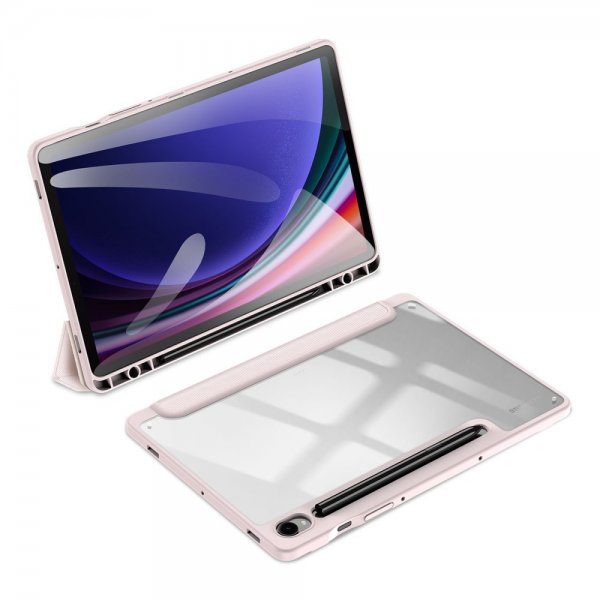 Dux Ducis Samsung Galaxy Tab S9 FE -kotelo, TOBY-sarja, vaaleanpunainen