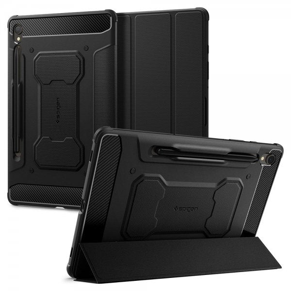 Spigen Samsung Galaxy Tab S9 -suojakotelo Rugged Armor Pro, musta