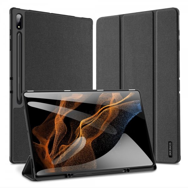 Dux Ducis Samsung Galaxy Tab S9 Ultra suojakotelo, DOMO Series, musta