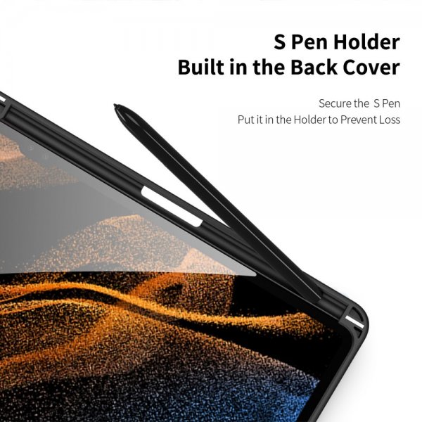 Dux Ducis Samsung Galaxy Tab S9 Ultra Suojakotelo TOBY Series Musta
