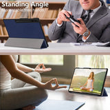 Samsung Galaxy Tab S9 Ultra -suojakotelo, kolmiosainen, sininen