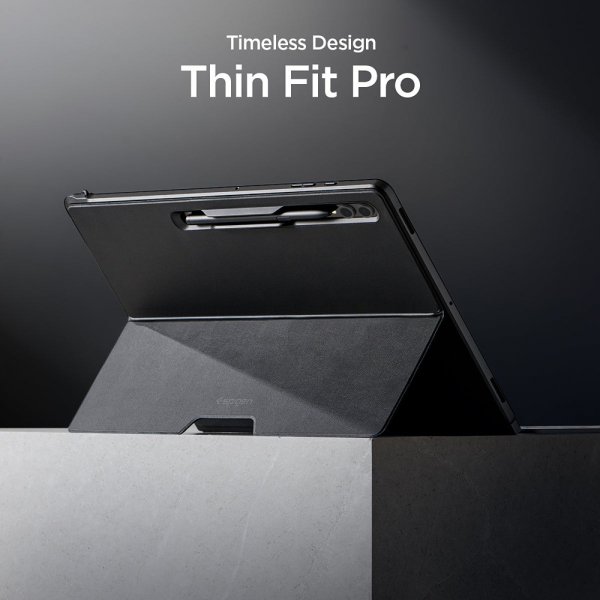 Spigen Samsung Galaxy Tab S8 Ultra/S9 Ultra/S10 Ultra Suojakuori Thin Fit Pro Musta