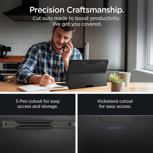 Spigen Samsung Galaxy Tab S8 Ultra/S9 Ultra/S10 Ultra Suojakuori Thin Fit Pro Musta
