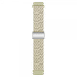 Samsung Galaxy Watch 20mm Ranneke Punottu Nylon Luonnonvalkoinen