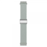 Samsung Galaxy Watch 20mm Ranneke Punottu Nylon Vaaleanharmaa