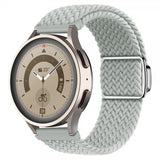 Samsung Galaxy Watch 20mm Ranneke Punottu Nylon Vaaleanharmaa