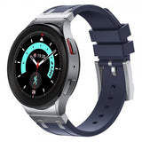 Samsung Galaxy Watch 20 mm ranneke silikonia, hopeasolki, sininen