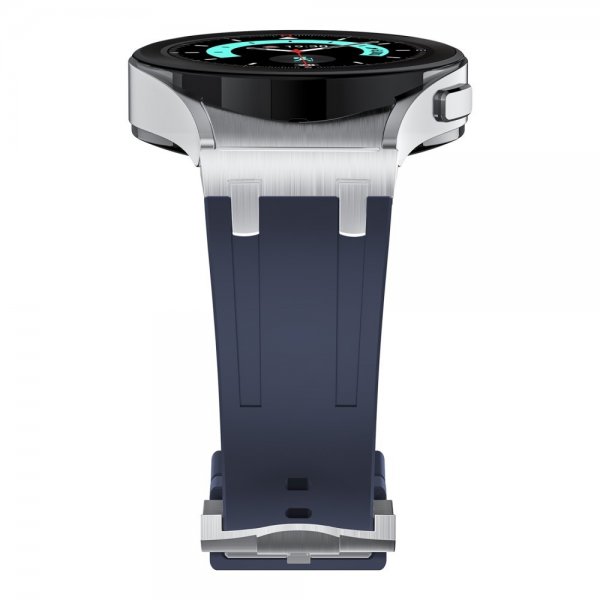 Samsung Galaxy Watch 20 mm ranneke silikonia, hopeasolki, sininen