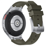 Samsung Galaxy Watch 20 mm Silikoniranneke hopeansoljella, vihreä