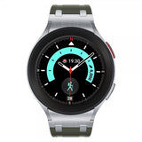 Samsung Galaxy Watch 20 mm Silikoniranneke hopeansoljella, vihreä