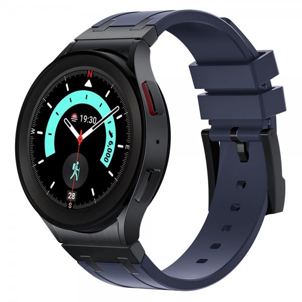 Samsung Galaxy Watch 20mm Silikonranneke Musta Solki Sininen