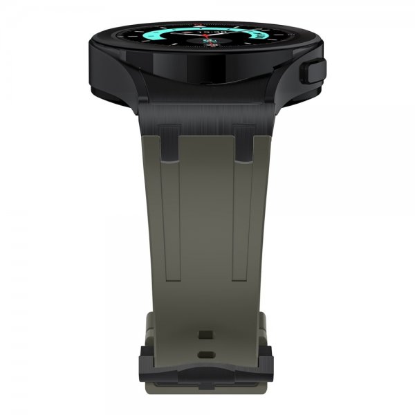 Samsung Galaxy Watch 20mm Silikonranneke Musta Solki Vihreä