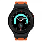 Samsung Galaxy Watch 20 mm Silikoniranneke, musta solki, oranssi