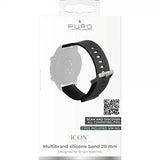 Puro Samsung Galaxy Watch 20mm ranneke, Icon, musta