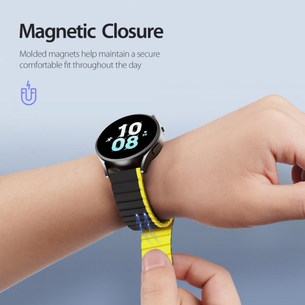 Dux Ducis Samsung Galaxy Watch 20mm ranneke, LD Series, keltainen
