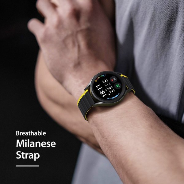 Dux Ducis Samsung Galaxy Watch 20mm ranneke, LD Series, keltainen