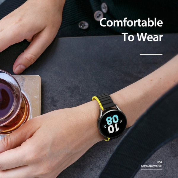 Dux Ducis Samsung Galaxy Watch 20mm ranneke, LD Series, keltainen