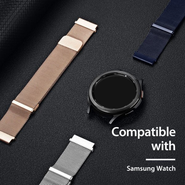 Dux Ducis Samsung Galaxy Watch 20mm Milanese-ranneke Sininen