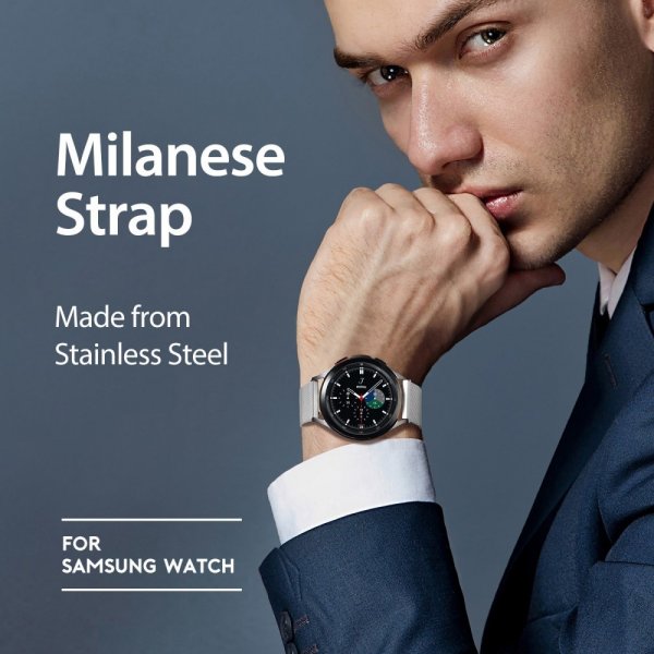Dux Ducis Samsung Galaxy Watch 20mm Milanese-ranneke, hopea