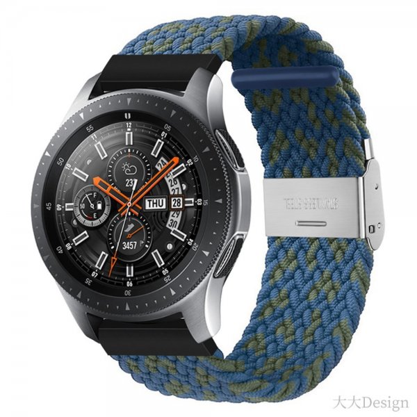 Samsung Galaxy Watch 20mm Ranneke Nylon Sinivihreä