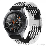 Samsung Galaxy Watch 20mm Ranneke Nylon Valkoinen Musta