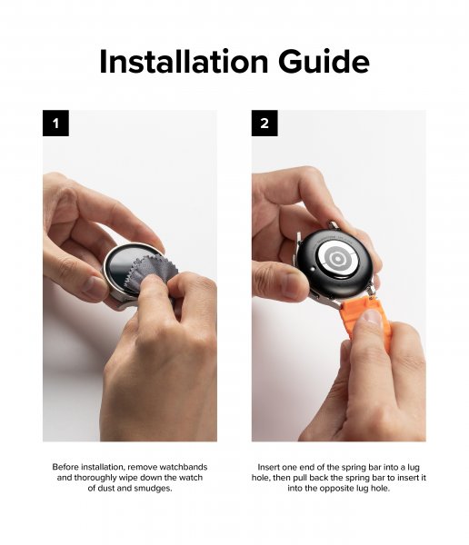 Ringke Samsung Galaxy Watch 20mm ranneke kumi One Bold Band oranssi