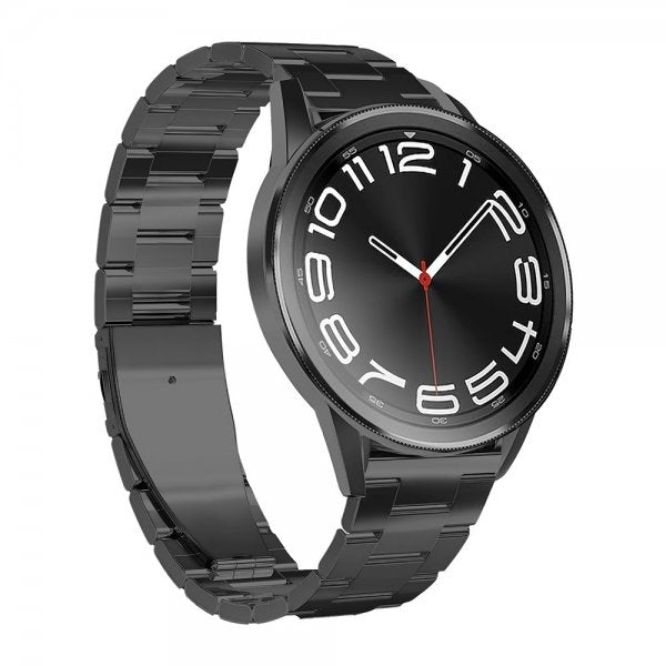 Puro Samsung Galaxy Watch 20mm Ranneke Ruostumaton teräs Musta