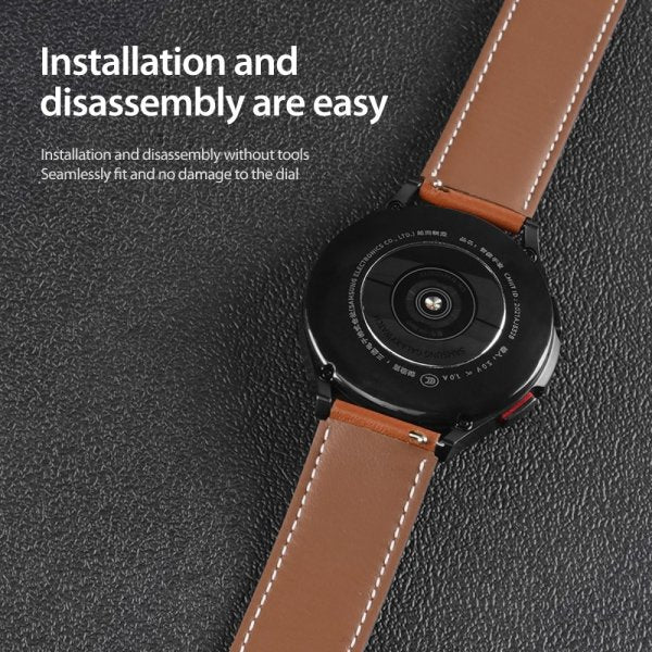 Dux Ducis Samsung Galaxy Watch 20mm Ranneke YA Series Ruskea