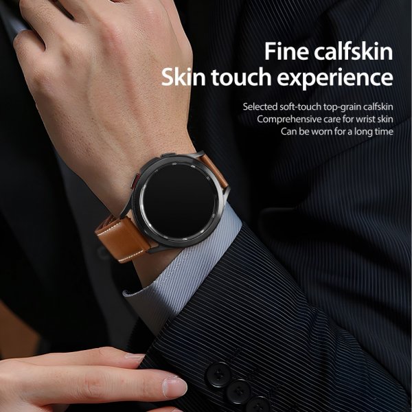 Dux Ducis Samsung Galaxy Watch 20mm Ranneke YA Series Ruskea