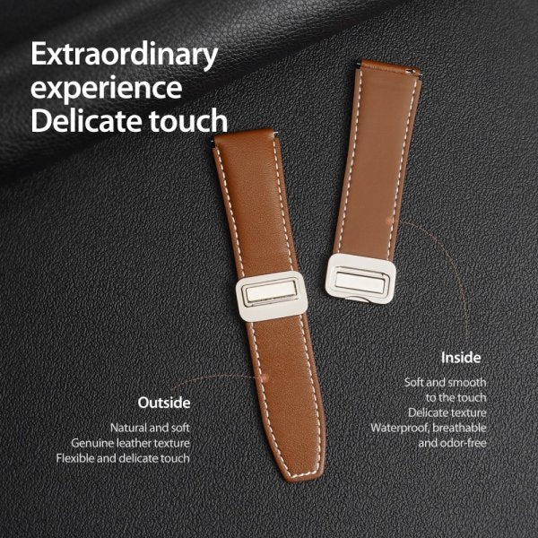 Dux Ducis Samsung Galaxy Watch 20mm Ranneke YA Series Ruskea